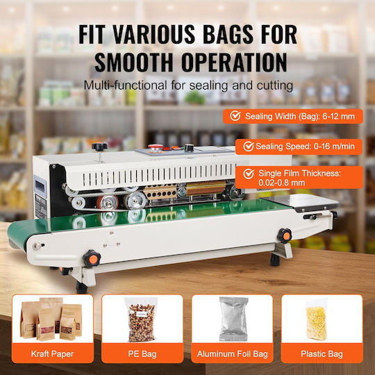 Vevor Commercial Bag Sealer 600W for Maximum Length 49mm