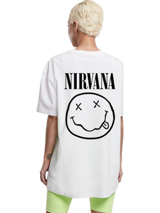 Tricou Nirvana Logo Artă Album Rock Avenue Alb Tricou Nirvana Logo Artă Album Rock Avenue Alb