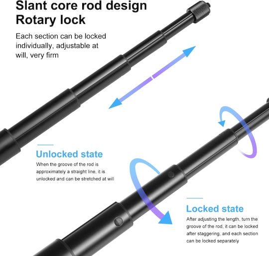 Puluz Selfie Stick for Insta360 One RS / X2 / X3 / X4 Hero 12 / Max