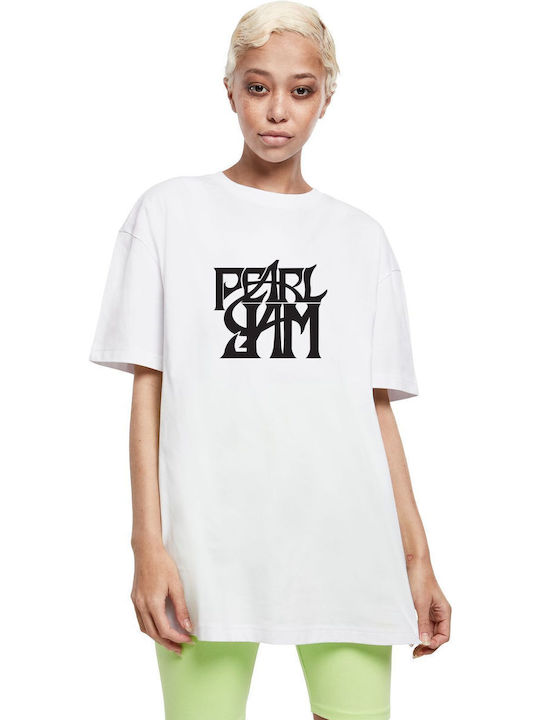 T-shirt Pearl Jam Band Logo Art Rock Avenue White