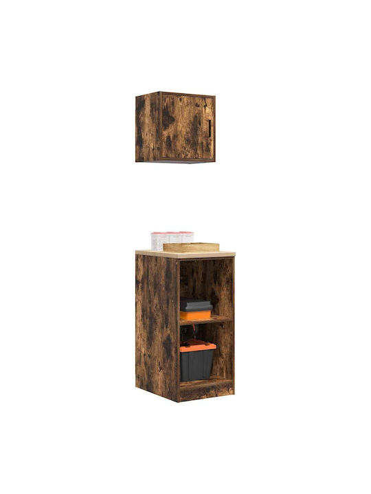 Garagenschränke 2 Stk. Rauchige Eiche Holzwerkstoff Braun 40 x 51 x 85 cm