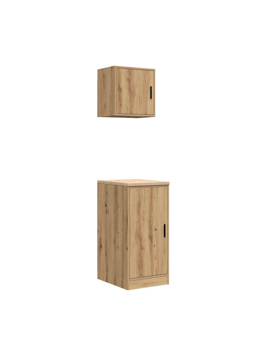 Garage Cabinets 2 Pcs Artisan Oak Engineered Wood Brown 40 X 51 X 85 Cm