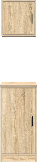Garagenschränke 2 Stk. Rauchige Eiche Holzwerkstoff Braun 40 x 51 x 85 cm