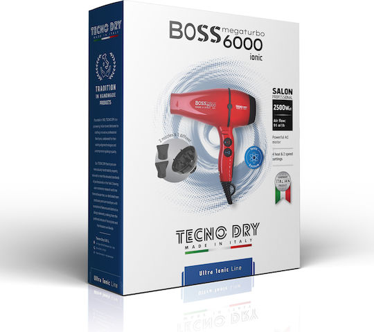 Tecno Dry Ionic Επαγγελματικό Πιστολάκι Μαλλιών με Φυσούνα 2500W