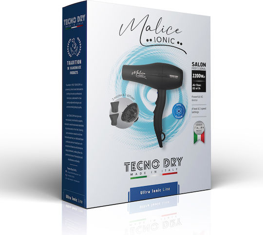 Tecno Dry Ionic Επαγγελματικό Πιστολάκι Μαλλιών 2200W