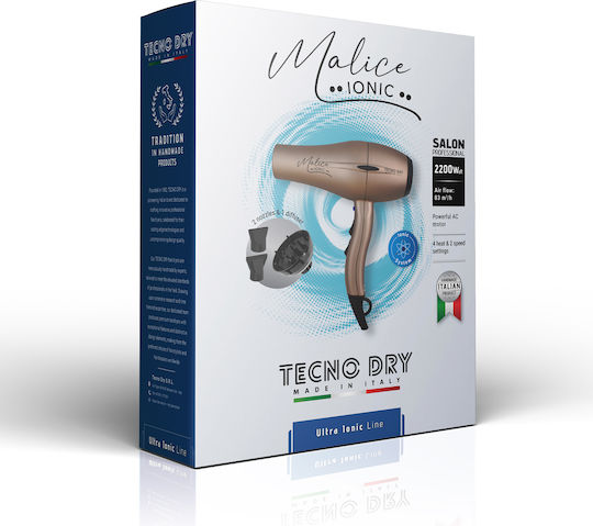Tecno Dry Ionic Επαγγελματικό Πιστολάκι Μαλλιών 2200W