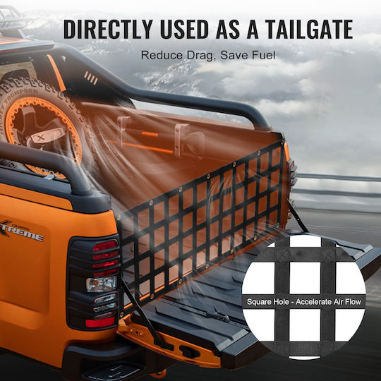 Vevor Pickup Truck Tailgate Net 60" X 18" Full Size Trucks