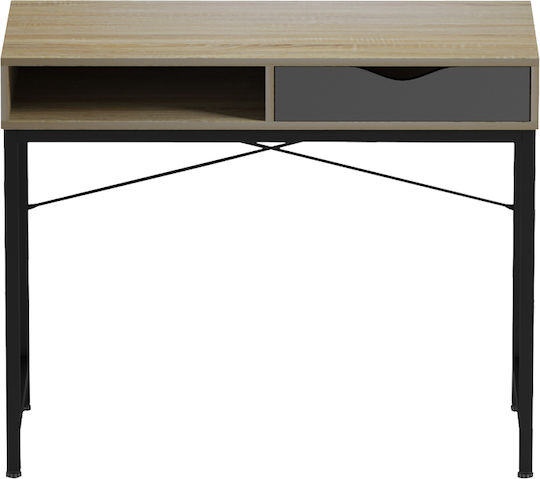 Γραφείο Kama 95x48x76εκ. Sonoma-γκρι / Μαύρα