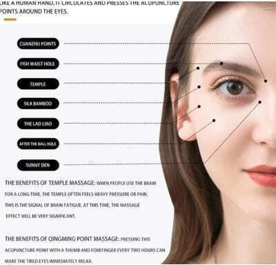 Salorie Smart Massage Device for the Eyes with Vibration and Heating Function White