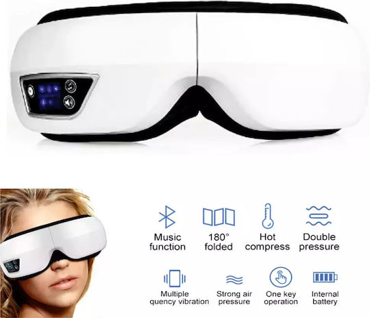 Salorie Smart Massage Device for the Eyes with Vibration and Heating Function White