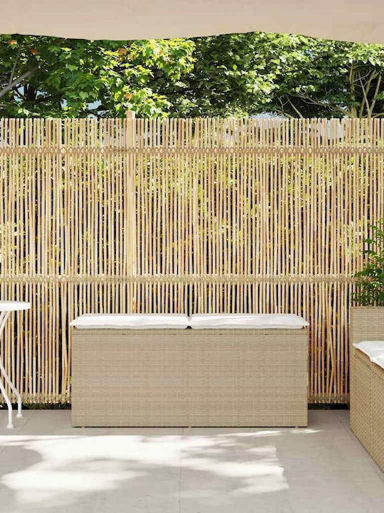 Bench Outdoor Rattan with Pillows 110x40x44cm