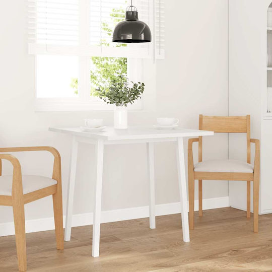 Table Dining Room from Solid Wood White 90x45x75cm