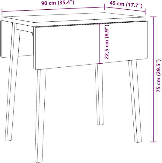 Table Dining Room from Solid Wood Coffee 90x45x75cm