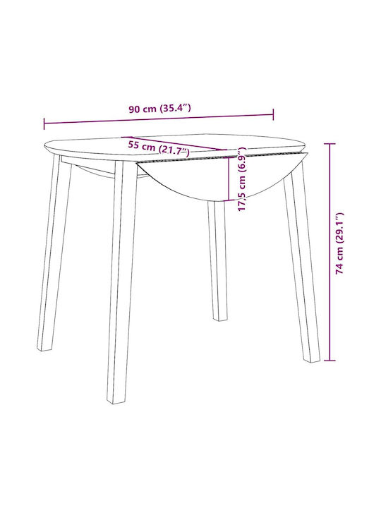 Table Dining Room from Solid Wood Coffee 90x55x74cm