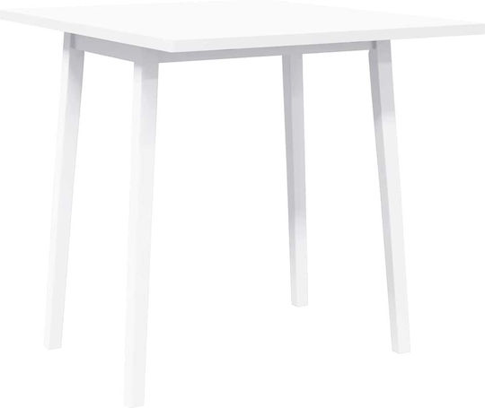Table Dining Room from Solid Wood White 90x45x75cm