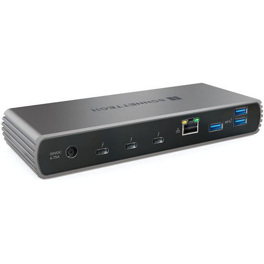 Sonnet Echo 11 Thunderbolt 3 Stație de andocare cu 4K PD Ethernet și conexiune 3 monitoare Argint