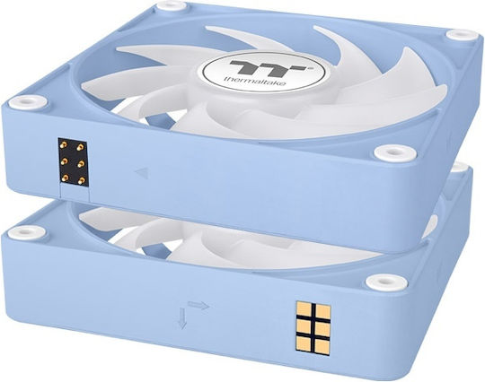 Thermaltake CT120 EX Case Fan (2000rpm / 68cfm) με ARGB Φωτισμό και Σύνδεση 4-Pin PWM 3τμχ Hydrangea Blue