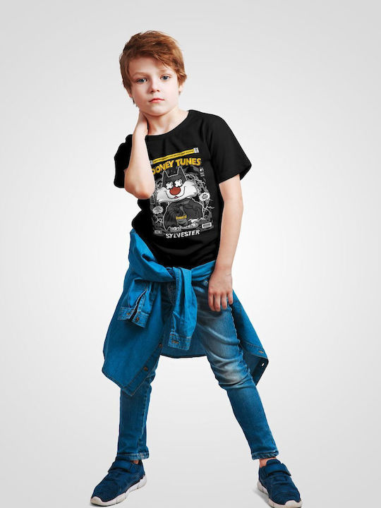 Kids' T-shirt Black Sylvester