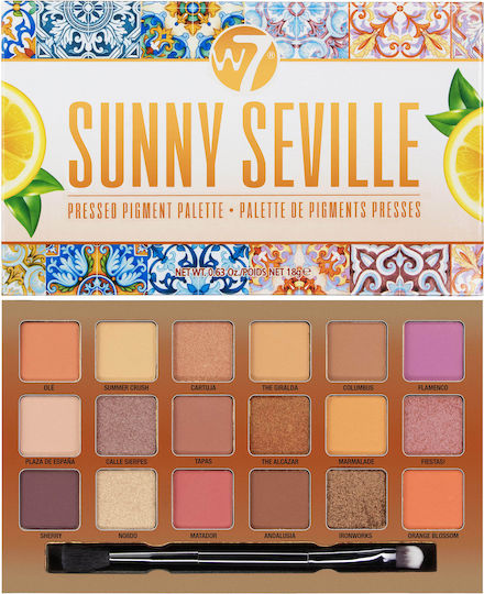 W7 Cosmetics Sunny Seville Lidschattenpalette Matt in fester Form 18gr