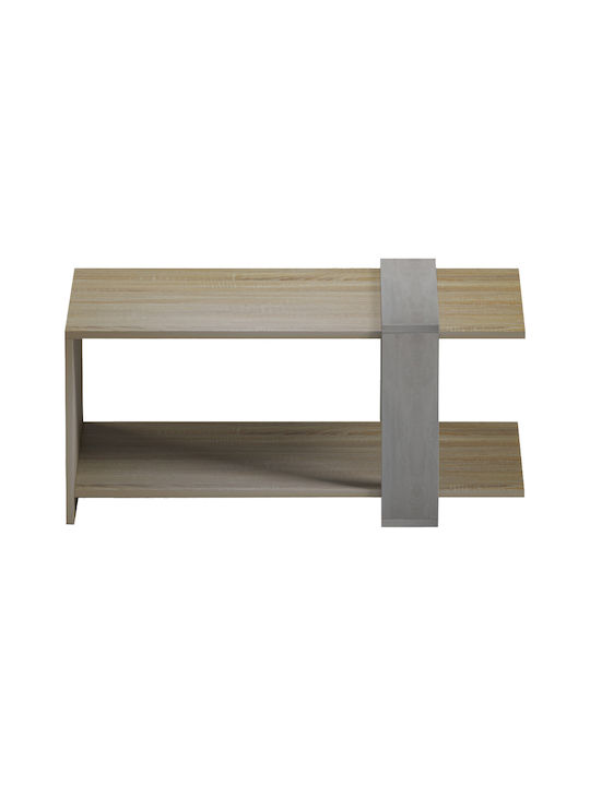 Rectangular Coffee Table Masasi from Solid Wood Sonoma-grey Cement L80xW50xH35cm.