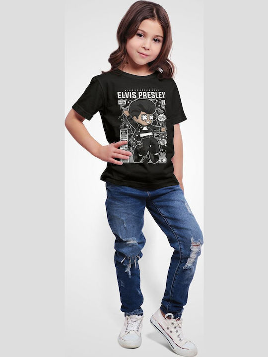Παιδικό T-shirt Black Elvis