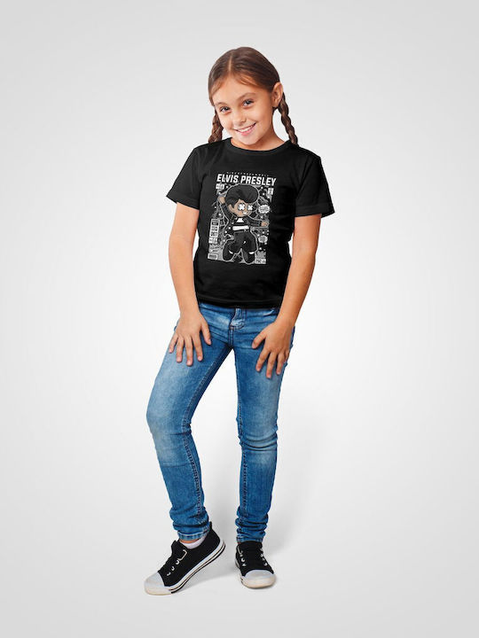 Παιδικό T-shirt Black Elvis