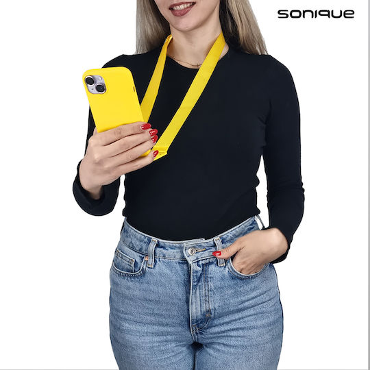 Silicone Case Strap Carryhang Sonique Xiaomi Redmi Note 14 5G Yellow