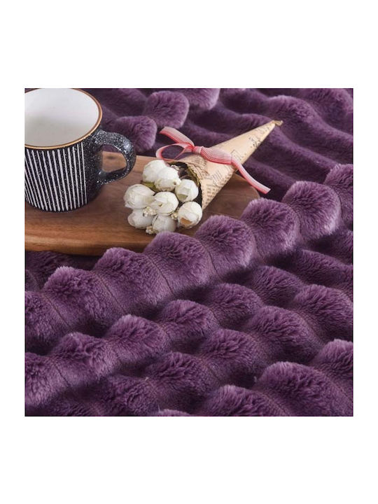 SpitiBazaar Decke Samt Übergröße 220x240cm Purple