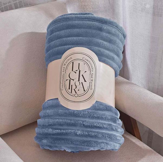 SpitiBazaar Κουβέρτα Βελουτέ Υπέρδιπλη 220x240εκ. Γσλάζια