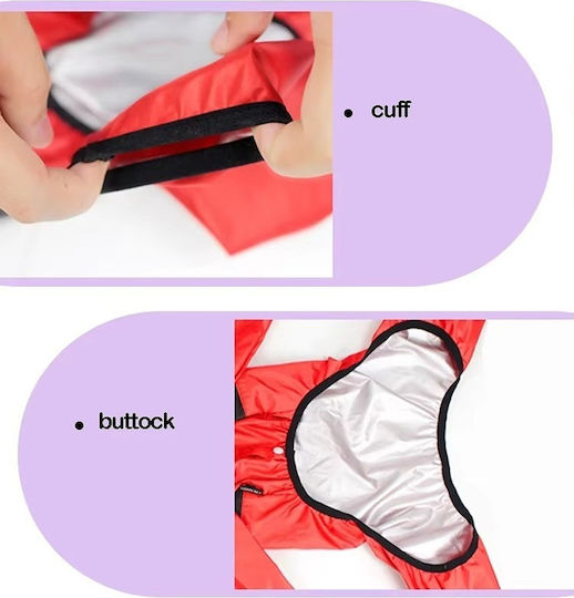 Red Waterproof Dog Coat with Hood
