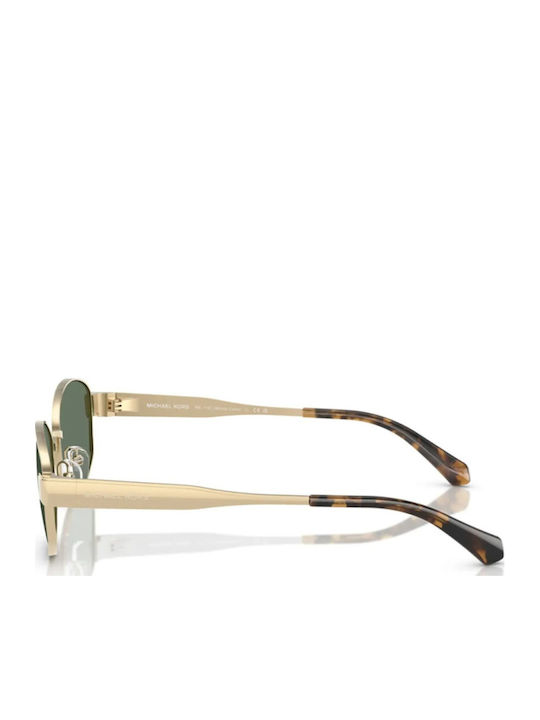 Michael Kors Monte Carlo Women's Sunglasses with Gold Metal Frame and Green Lens