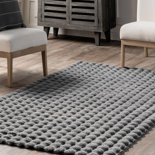 Saray Home Modern Schlafzimmer-Teppichsets Dunkelgrau 3 Stück