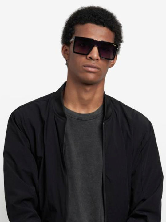Carrera Men's Sunglasses with Black Plastic Frame and Gray Gradient Lens