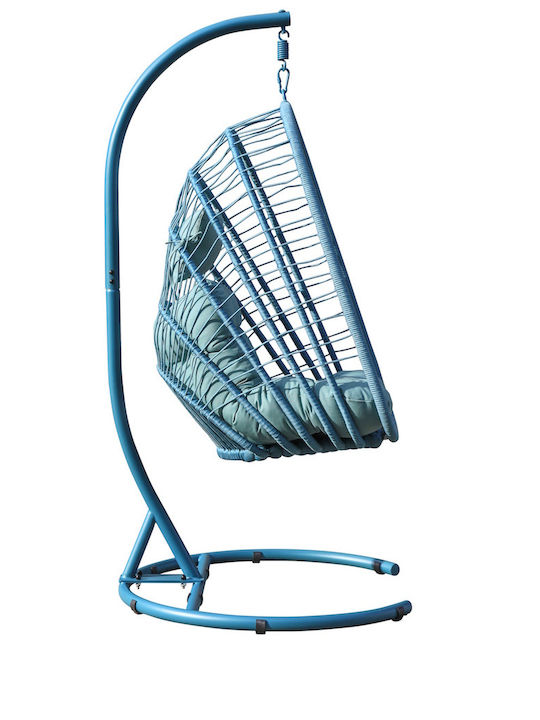 Boom Schaukel Blau Hängeschaukel Aluminium 105x122x197 cm Boom Schaukel Blau Hängeschaukel Aluminium 105x122x197 cm