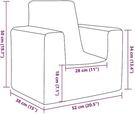 Παιδική Πολυθρόνα Ροζ 52x38x50εκ.