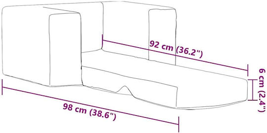 Kinderstuhl Grau 52x38x34cm