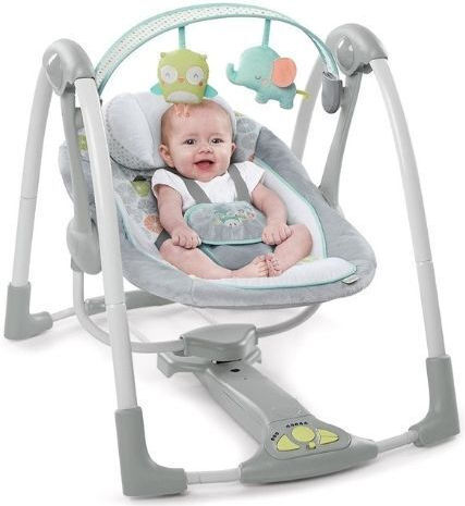Ingenuity Ηλεκτρικό Relax Μωρού Κούνια Swing 'n Go με Μουσική Γκρι