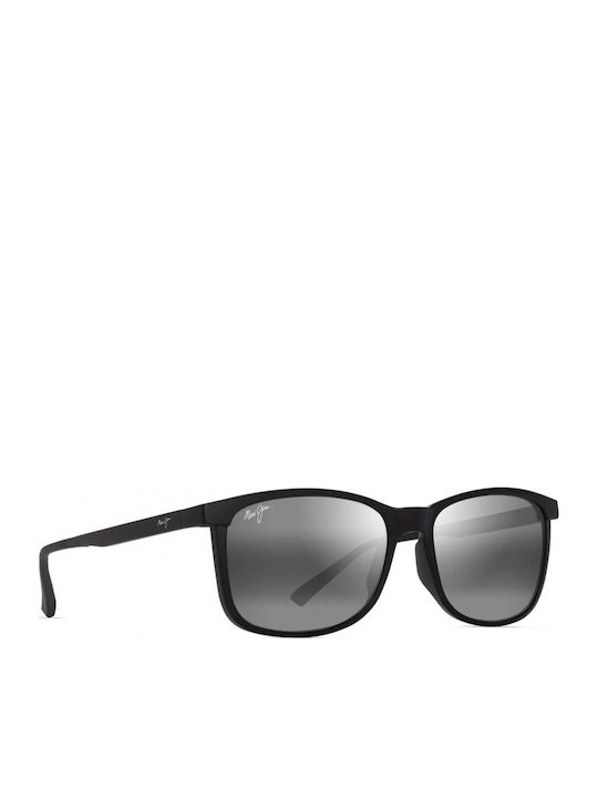 Maui Jim Унисекс Слънчеви Очила с Черна Пластмасова Рамка и Черни Поляризирани Огледални Стъкла