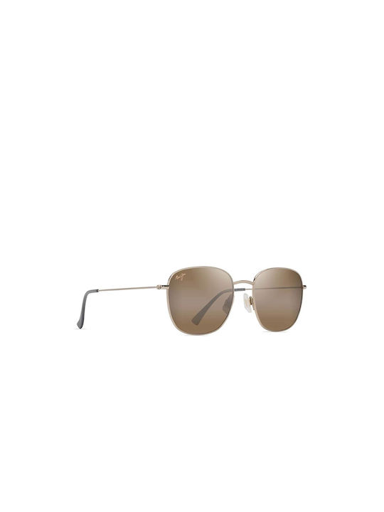 Maui Jim Herren Sonnenbrillen mit Gold Metall Gestell und Braun Linse H657-16A