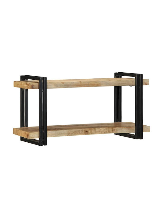 Shelf Wall Raw Mango Wood 90x33x45cm