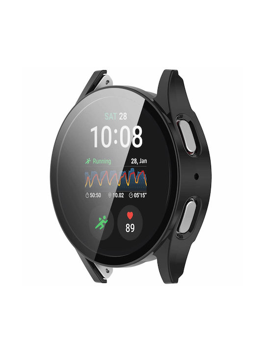 Πλαστική Θήκη με Τζαμάκι σε Μαύρο χρώμα για Samsung Galaxy Watch 7 40mm Πλαστική Θήκη με Τζαμάκι σε Μαύρο χρώμα για Samsung Galaxy Watch 7 40mm