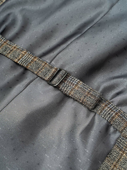 Winter Herrenanzugsjacke Brown Check