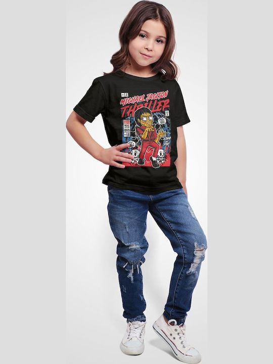Kids' T-shirt Black Michael Jackson Thriller