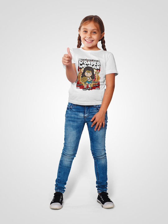 Kids' T-shirt White Wonder Woman