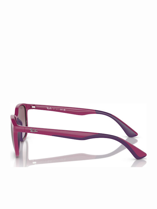 Ray Ban Τετράγωνα Παιδικά Γυαλιά Ηλίου με Polarized Φακό Μωβ