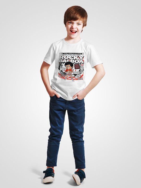 Παιδικό T-shirt Λευκό Rocky Balboa