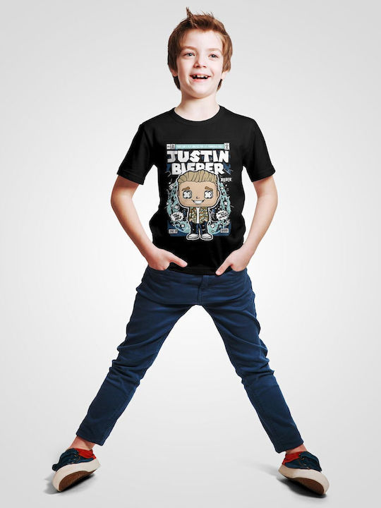 Kids' T-shirt Black Justin Bieber Pop