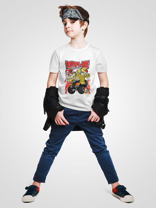 Παιδικό T-shirt Λευκό Bowser Ride