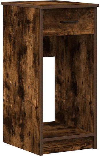 Computer Tower Stand Drawer Smoked Oak 35x45x77 cm Smoked Oak 858744