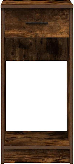 Computer Tower Stand Drawer Smoked Oak 35x45x77 cm Smoked Oak 858744